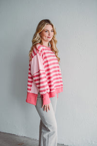 Hadley Pink Stripe Pullover