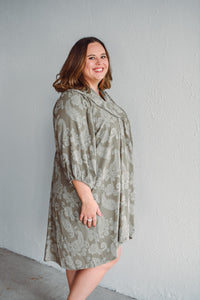 Olive Paisley Dress