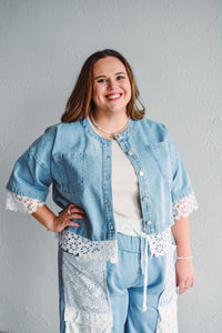 Esther Lace Denim Jacket