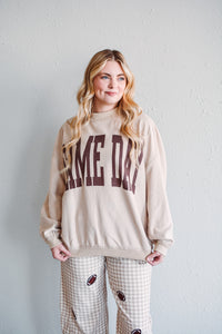 Beige Reversible Game Day Sweatshirt