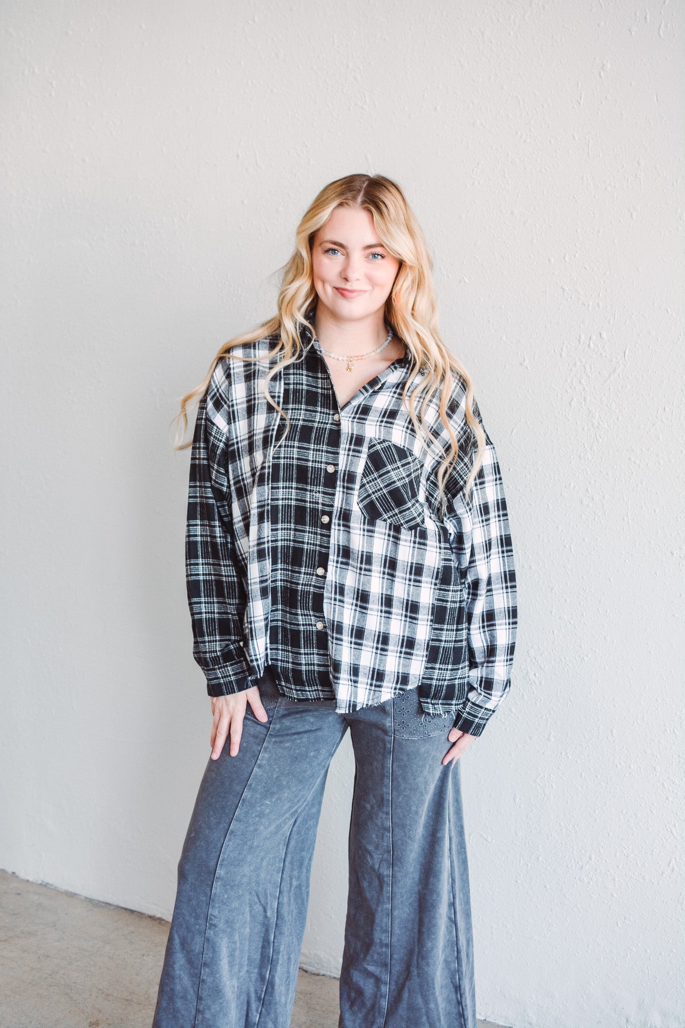 Marlow Black Plaid Flannel