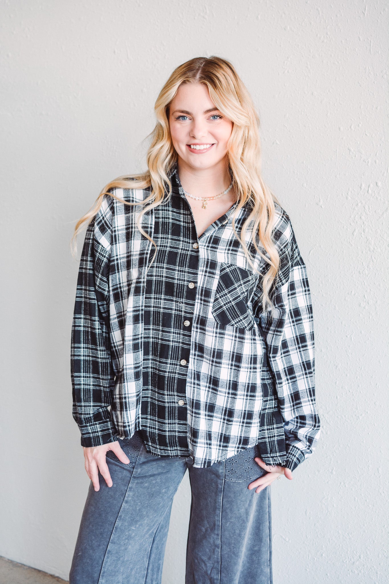 Marlow Black Plaid Flannel