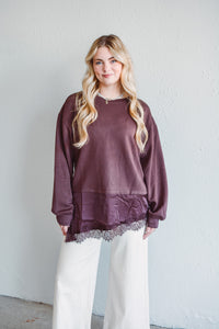 Sabrina Lace Contrast Top