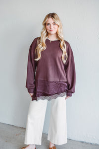 Sabrina Lace Contrast Top