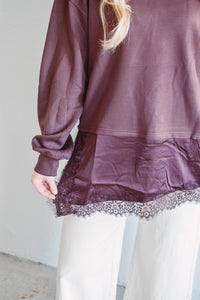 Sabrina Lace Contrast Top