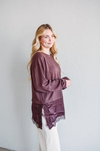 Sabrina Lace Contrast Top