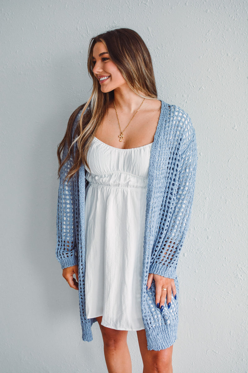 Dusty Blue Cardi