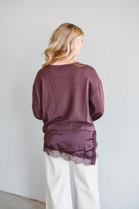 Sabrina Lace Contrast Top