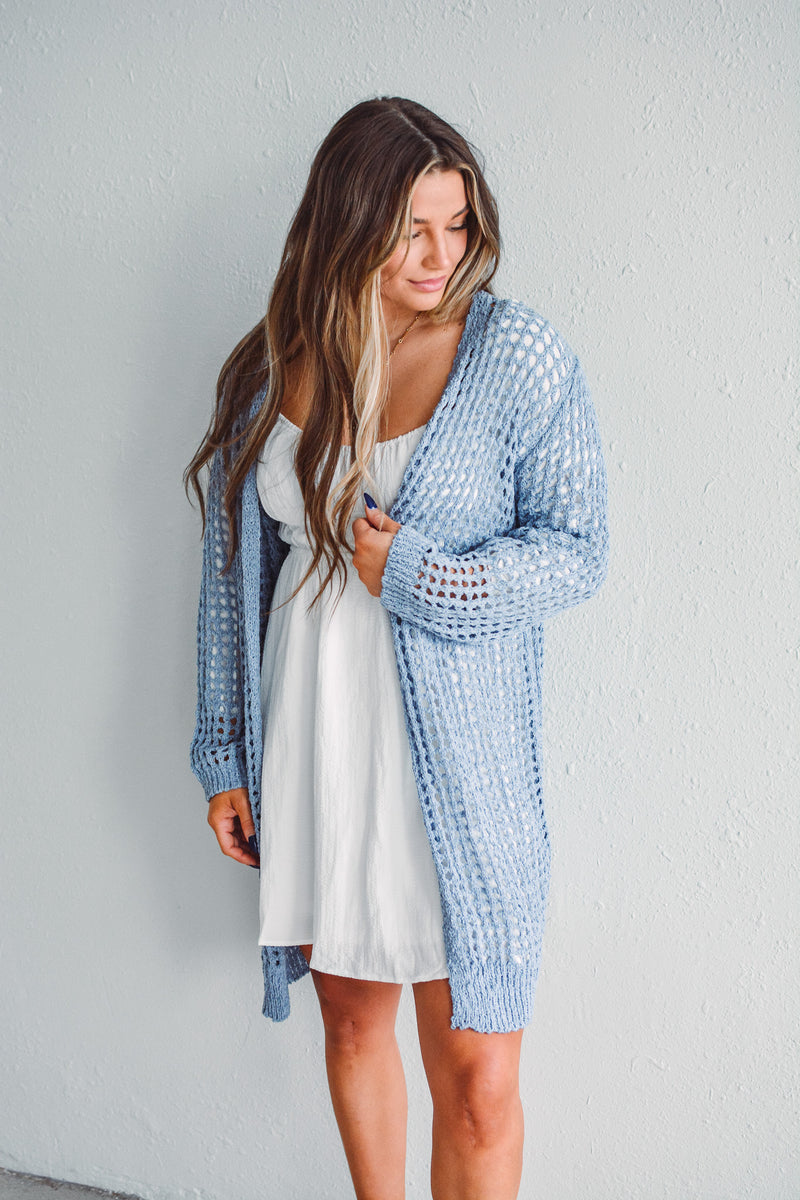 Dusty Blue Cardi