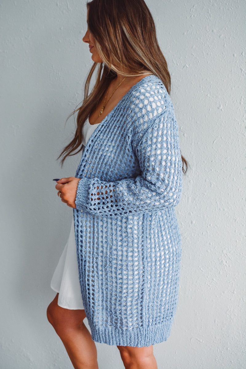 Dusty Blue Cardi