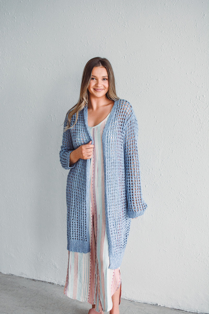 Dusty Blue Cardi