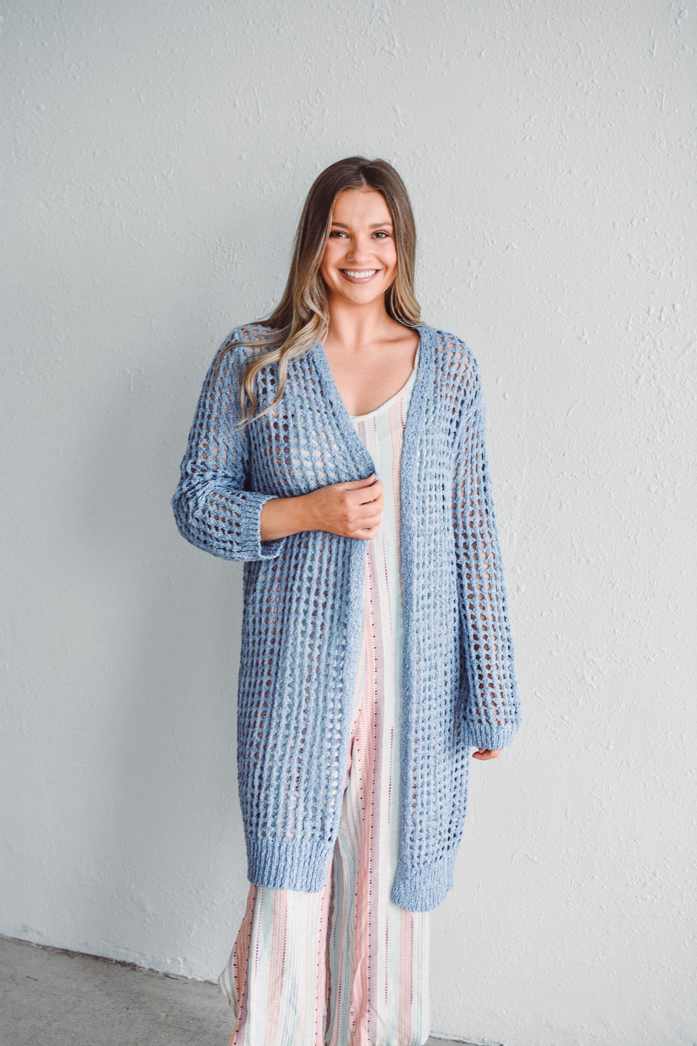 Dusty Blue Cardi