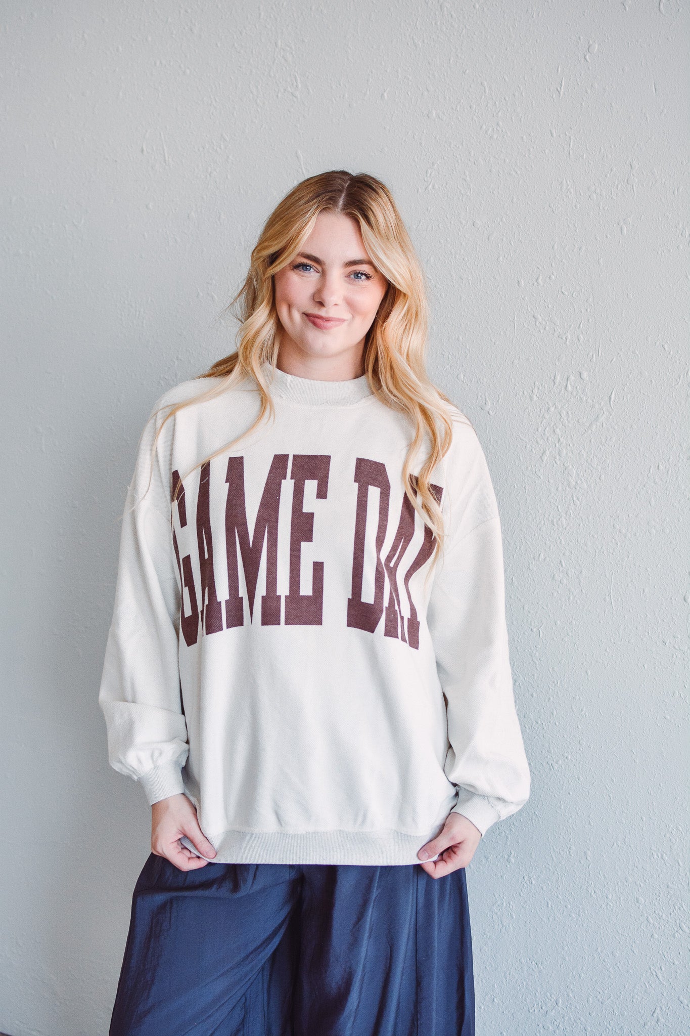 Grey Reversible Game Day Sweatshirt