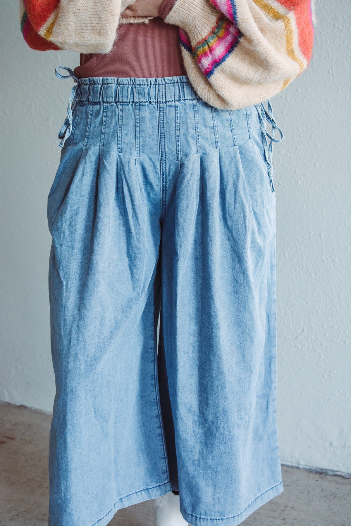 Hallie Pleated Denim