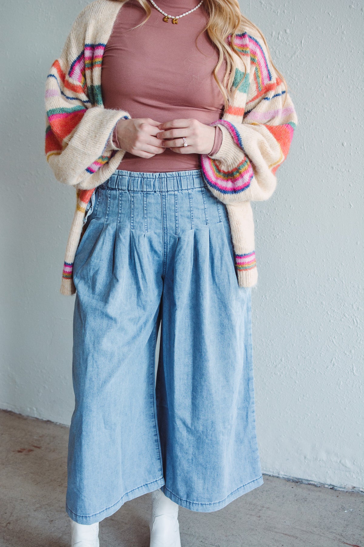 Hallie Pleated Denim
