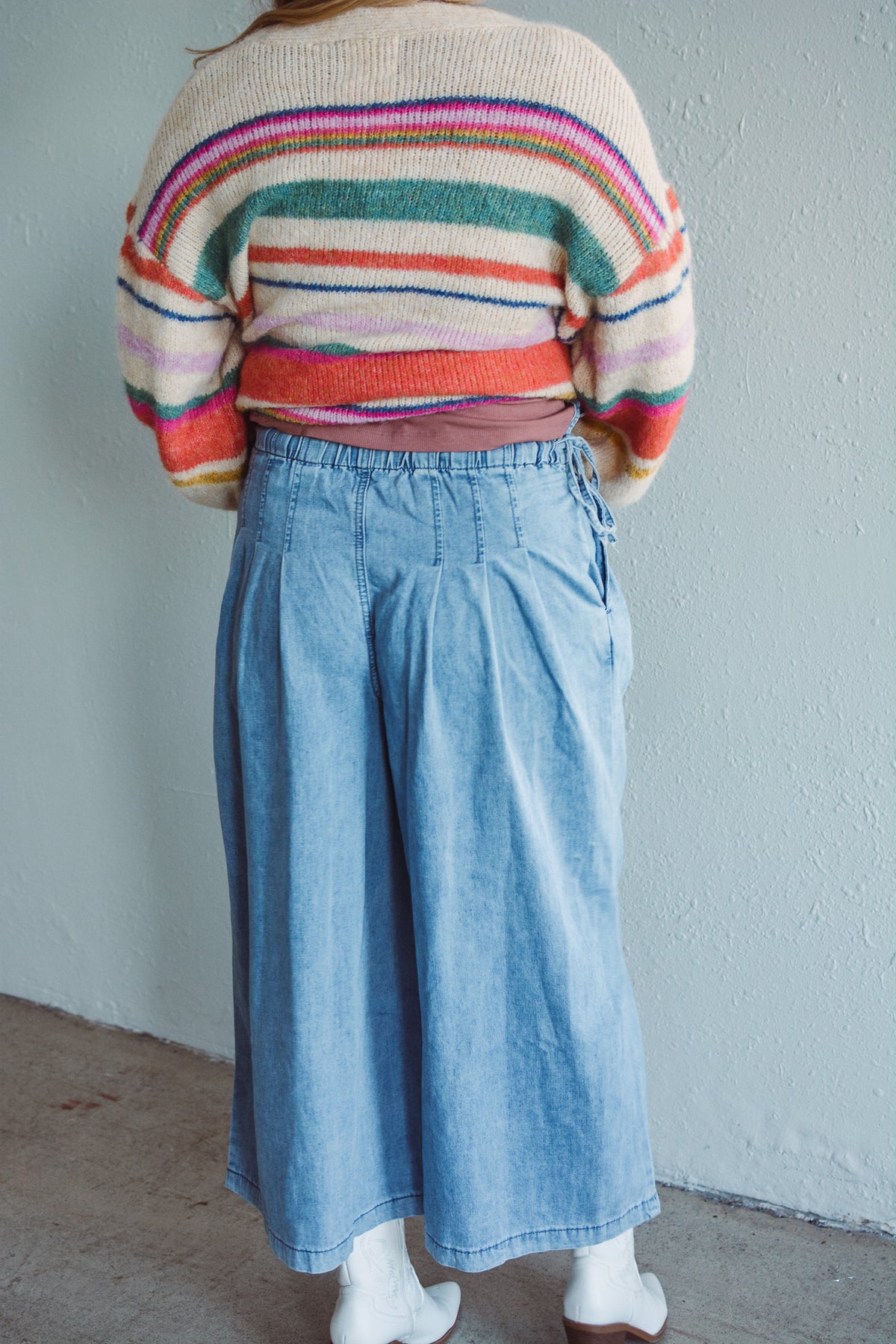 Hallie Pleated Denim