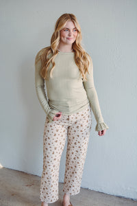 Floral Ecru Pant