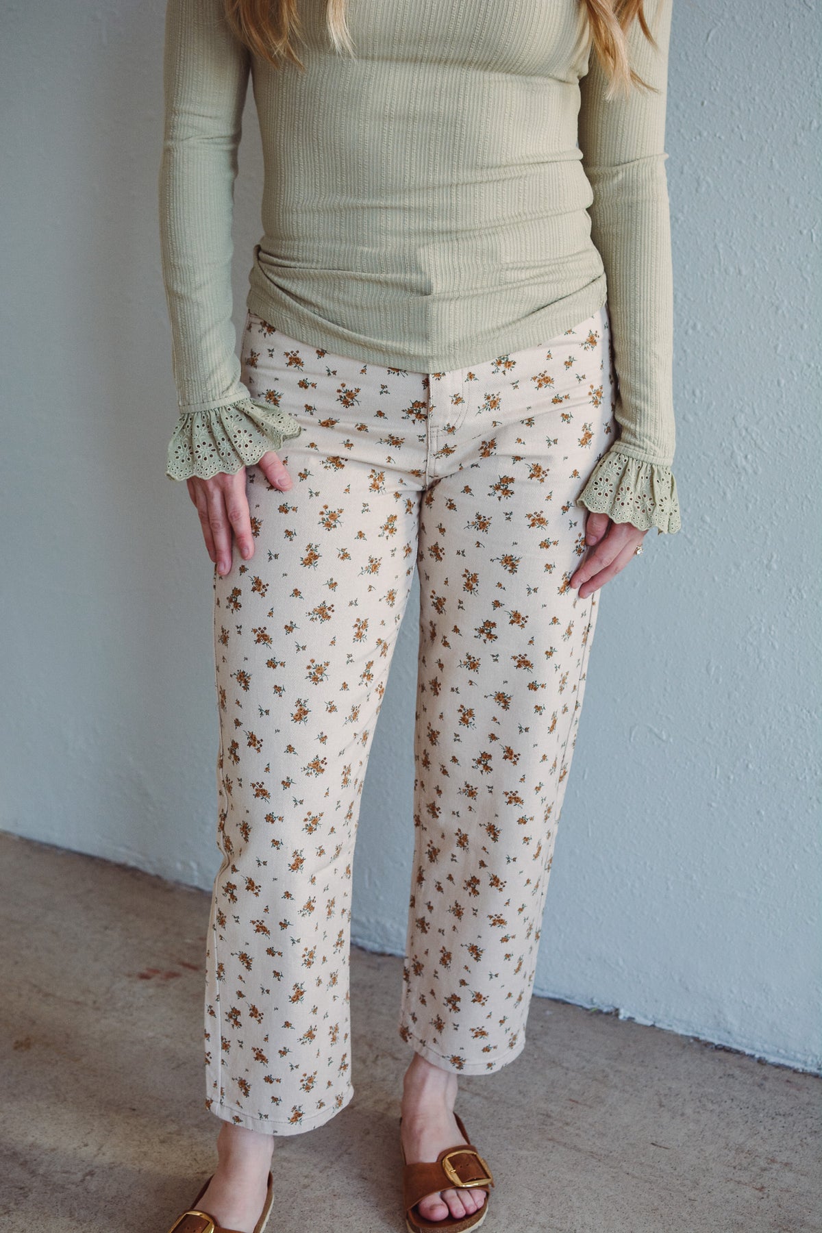 Floral Ecru Pant