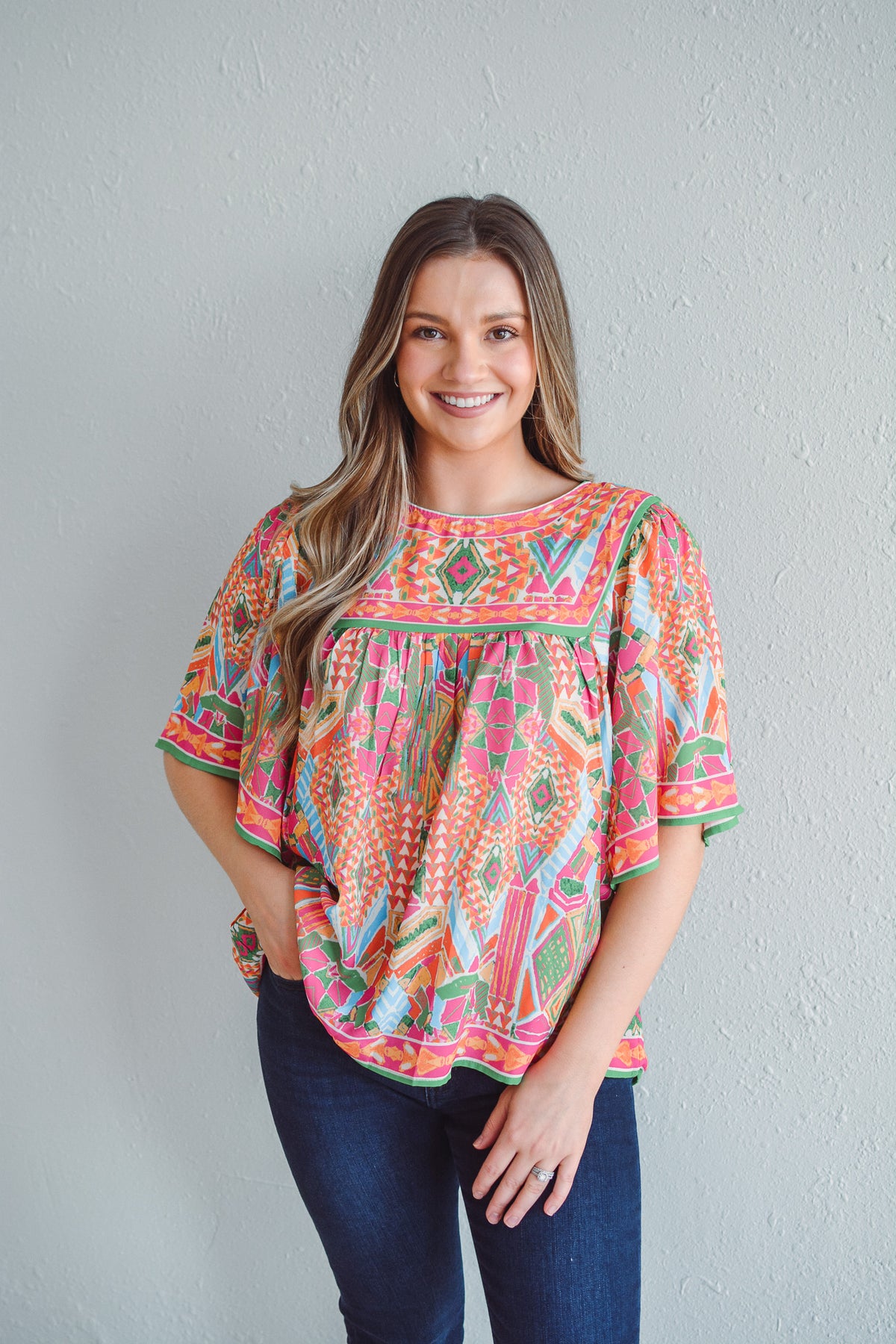 Amelia Aztec Top