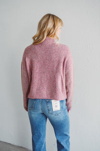 Fuchsia Button Sweater