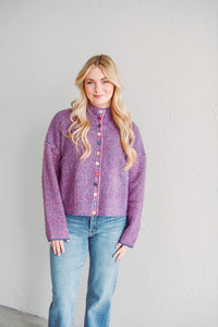 Indigo Button Sweater