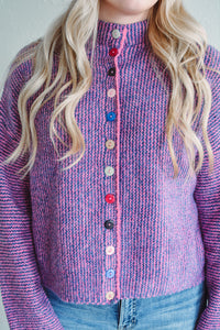 Indigo Button Sweater