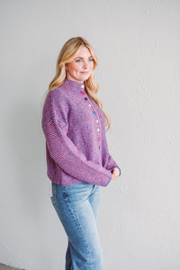 Indigo Button Sweater