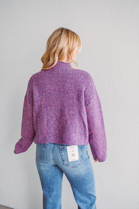 Indigo Button Sweater