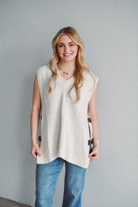 Oat Buckle Sweater Vest