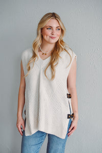 Oat Buckle Sweater Vest
