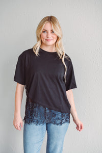 Sienna Asymmetrical Black Top