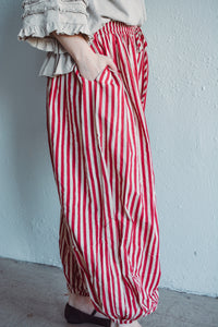 Red Stripe Balloon Pants