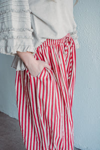 Red Stripe Balloon Pants