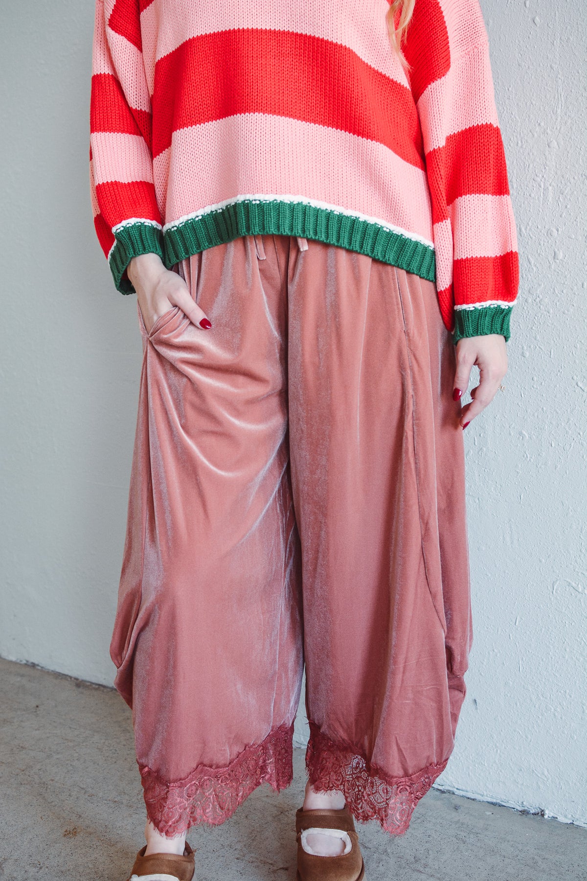 Ingrid Rose Velvet Wide Leg