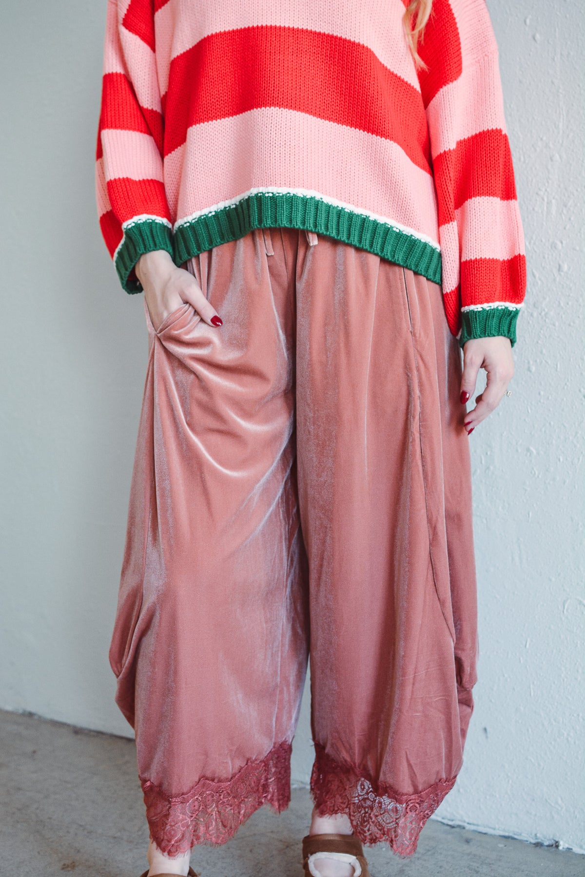 Ingrid Rose Velvet Wide Leg