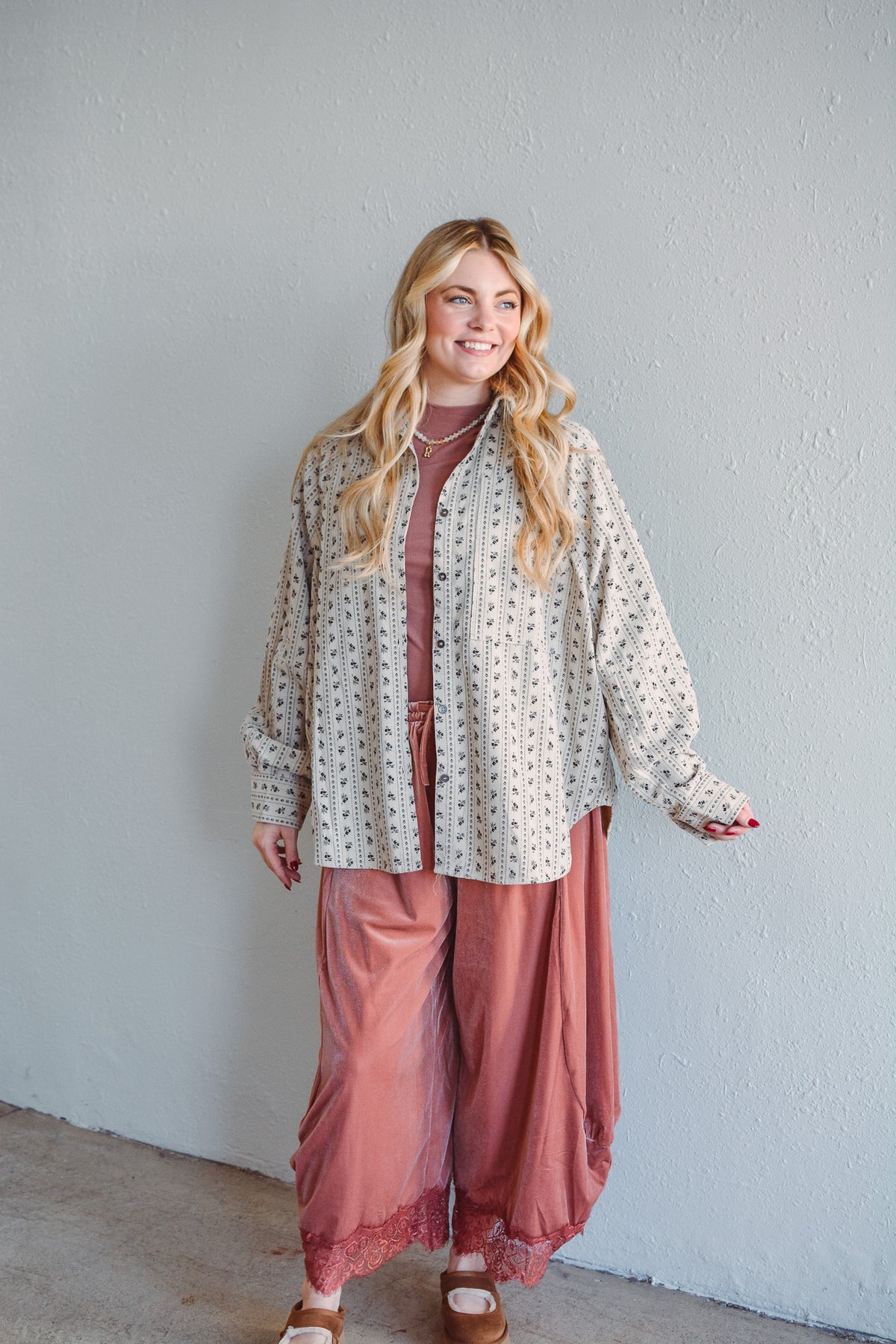 Ingrid Rose Velvet Wide Leg