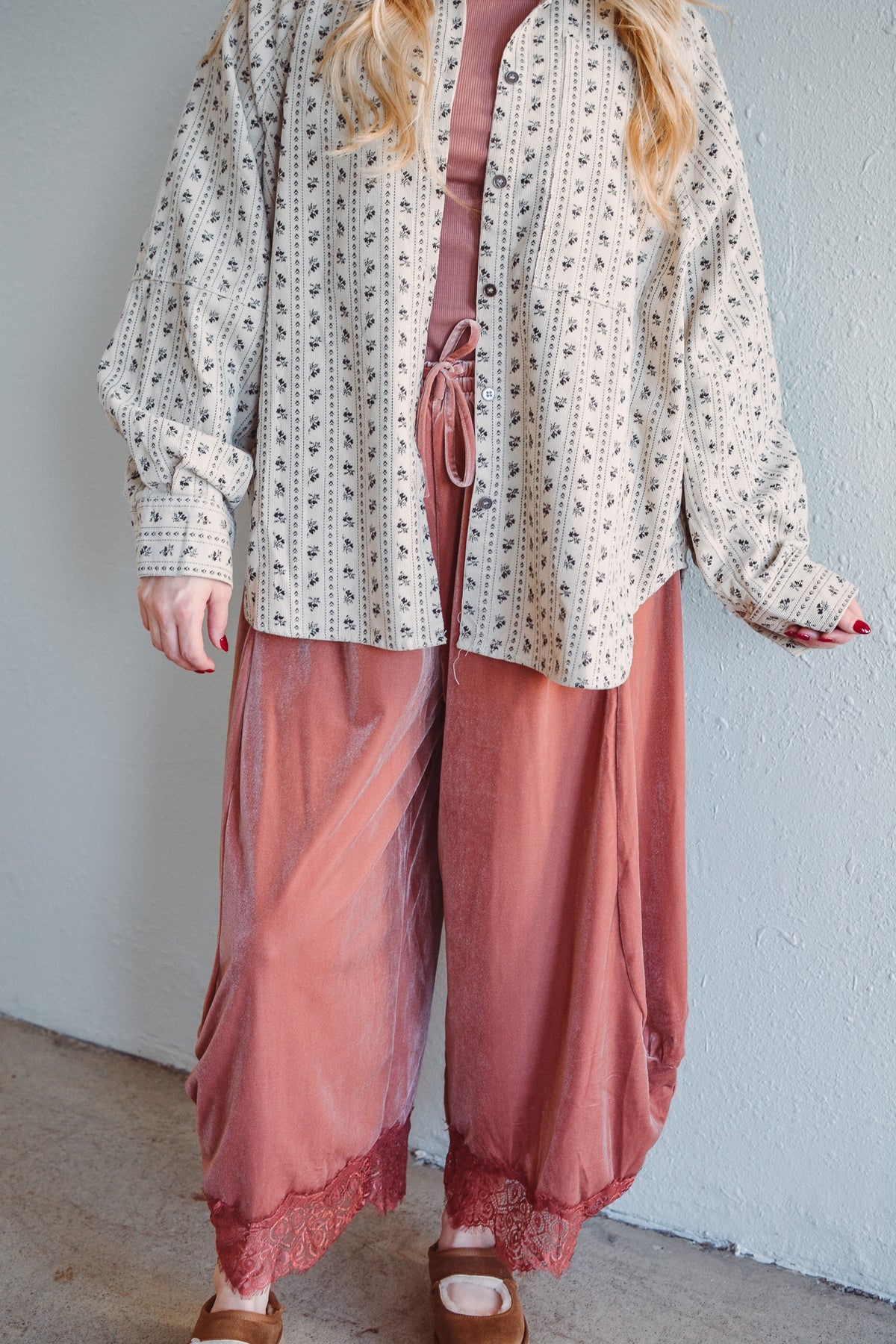 Ingrid Rose Velvet Wide Leg