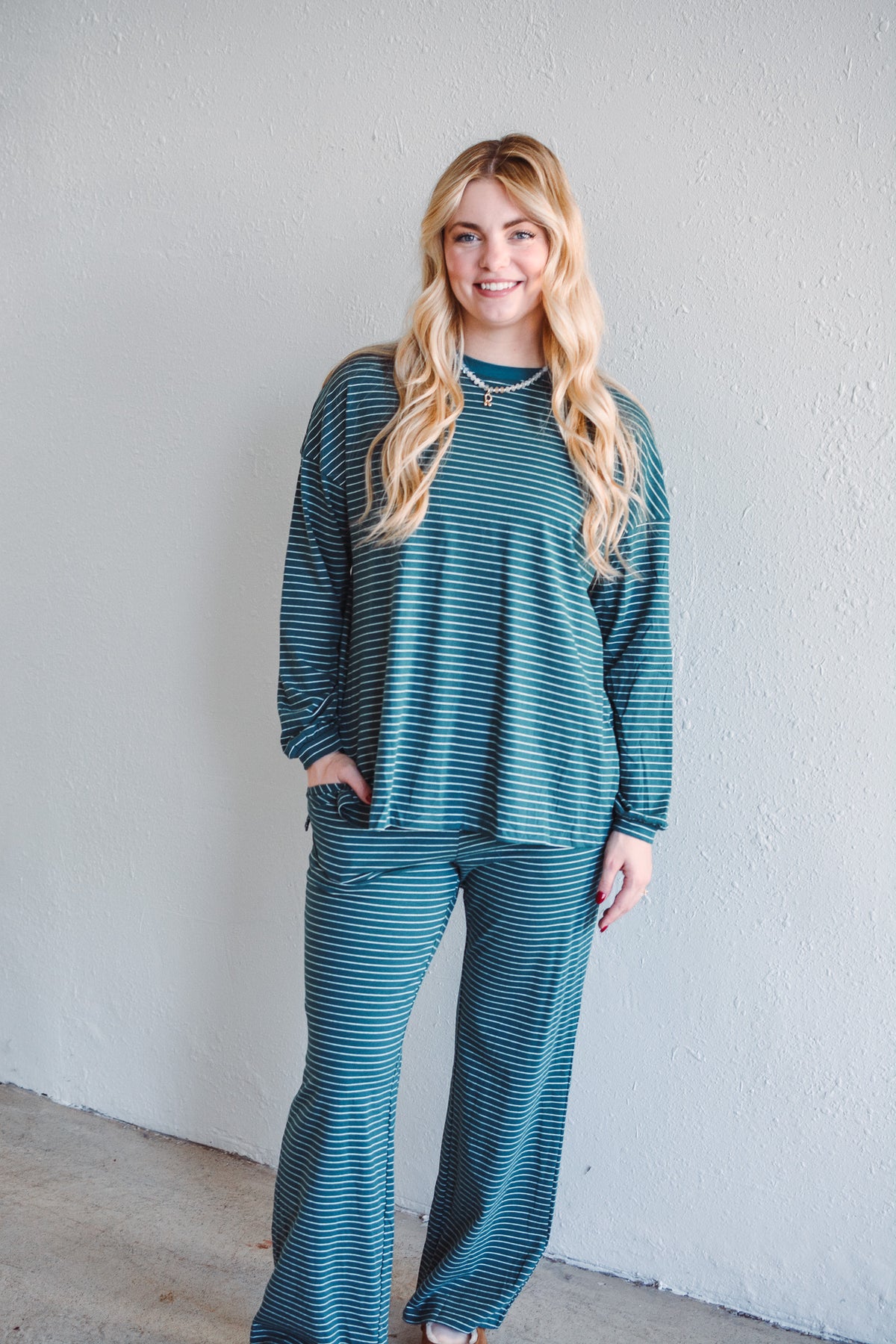 Smith Stripe Set - Teal Green