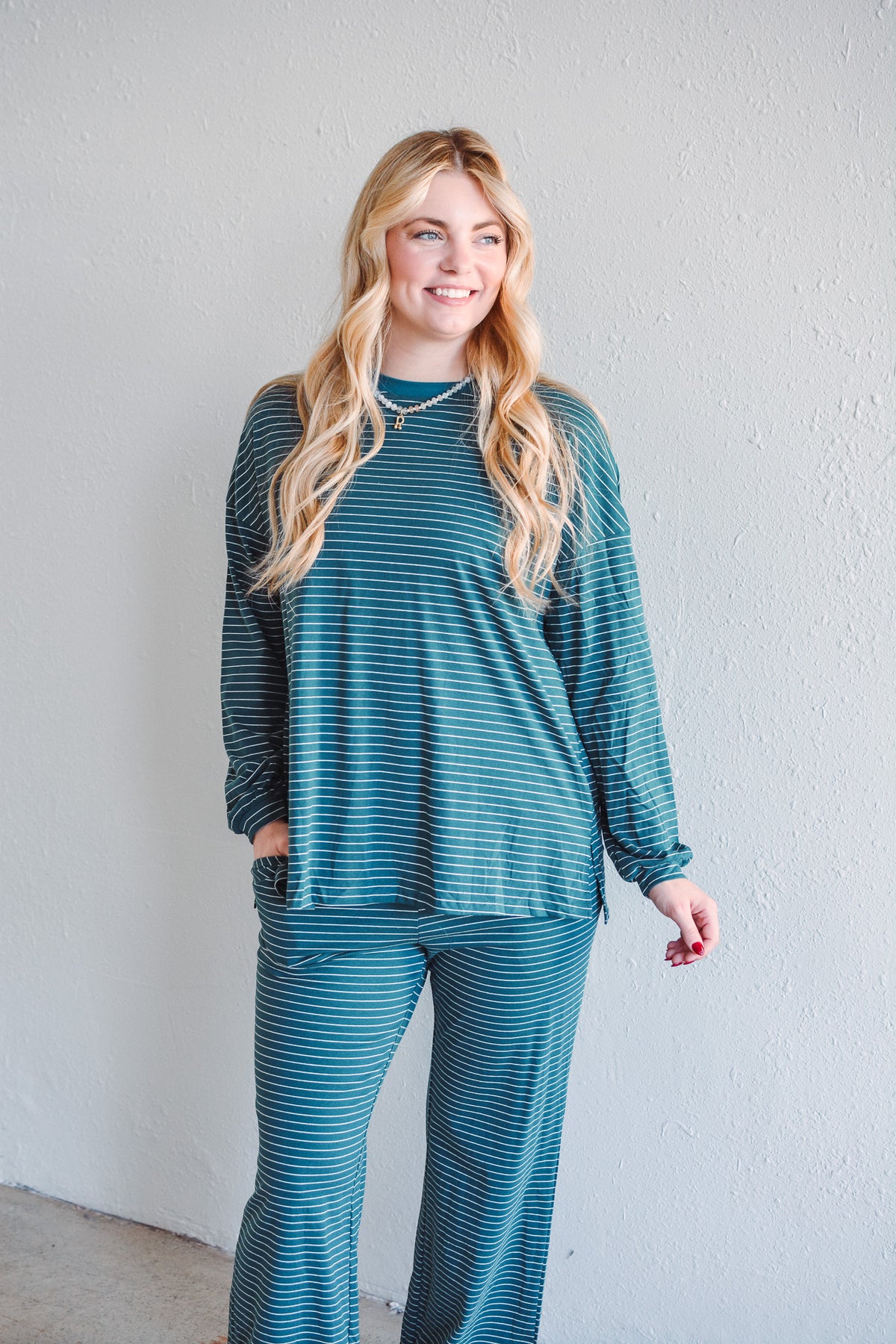 Smith Stripe Set - Teal Green