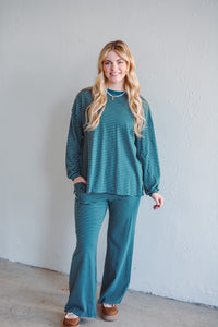 Smith Stripe Set - Teal Green