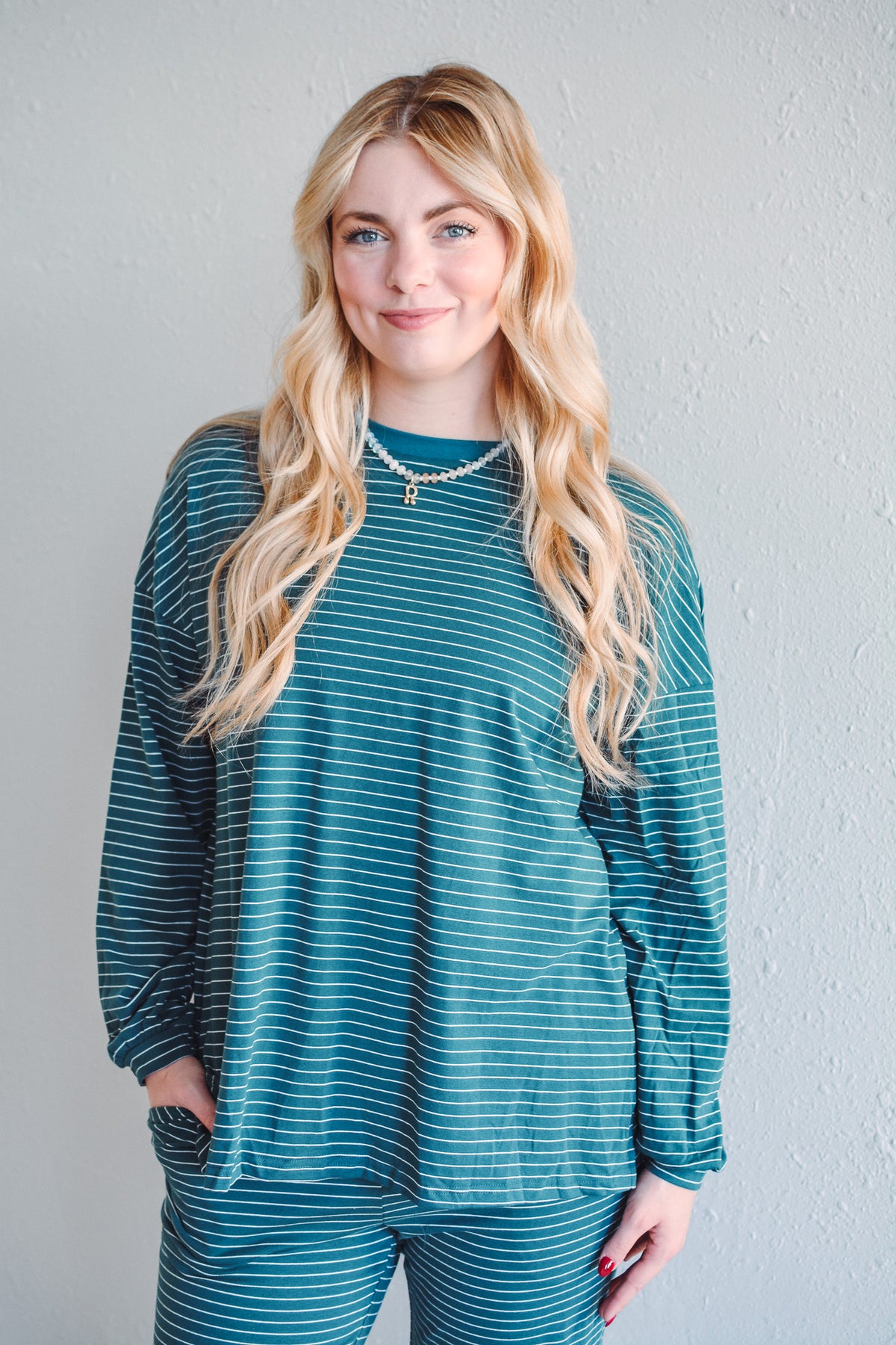 Smith Stripe Set - Teal Green