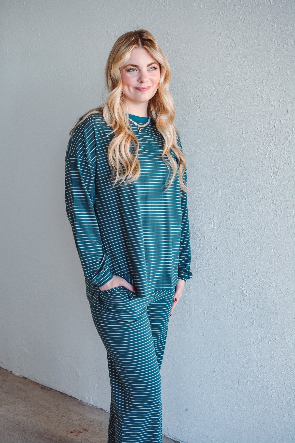 Smith Stripe Set - Teal Green