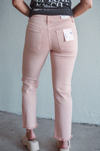 Pink Paige Mid-Rise Straights