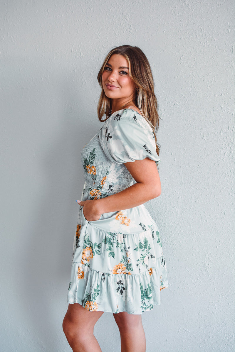 Sunny Sage Mini Dress