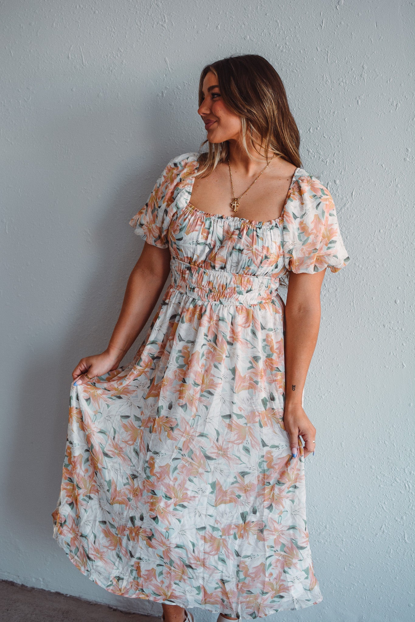 Pastel Floral Dress – Rhinestones and Roses Pastel Floral Dress – Rhinestones and Roses