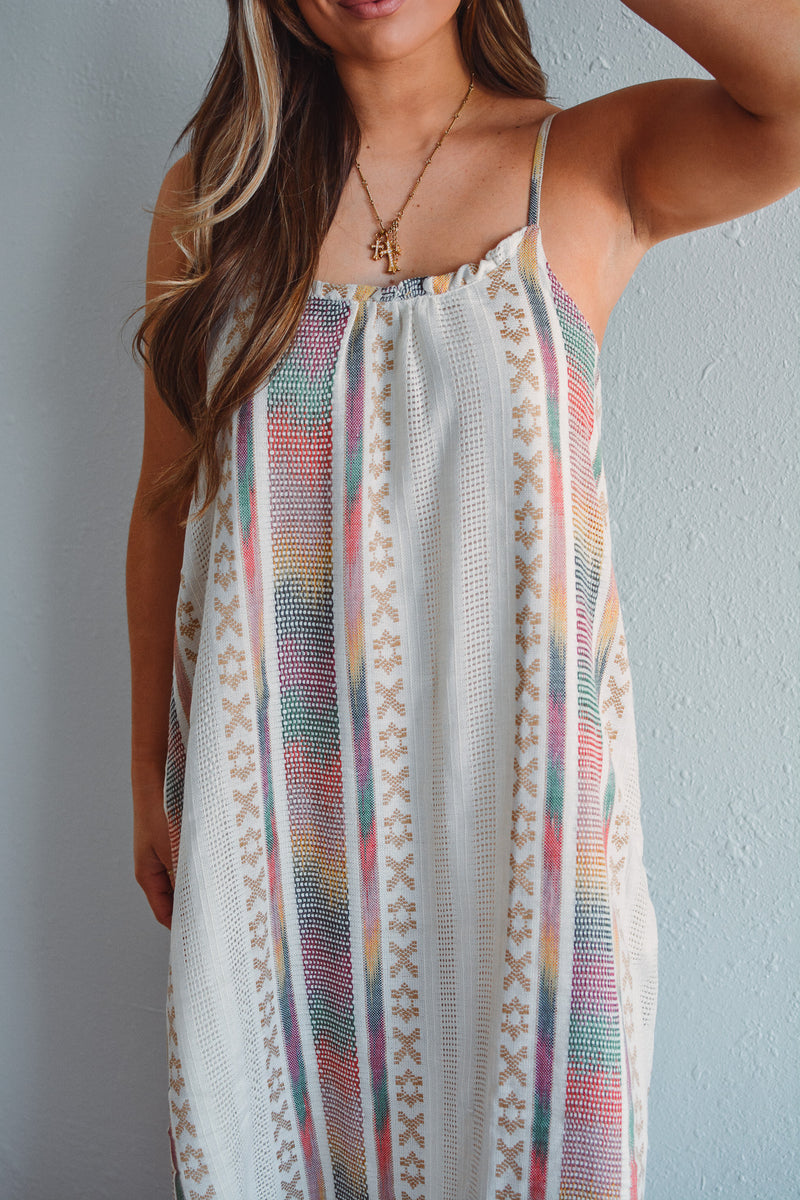 Tribal Ruffle Dress