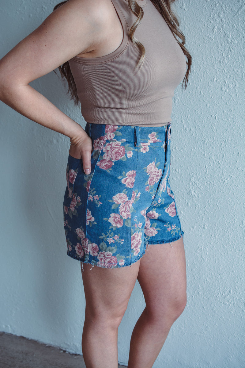 Vintage Floral Shorts