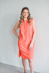 Sierra Sleeveless Coral Dress