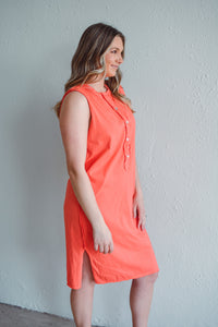 Sierra Sleeveless Coral Dress