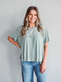 Pearl Passion Green Top